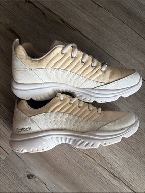 Reebok Cream Leather Sneakers
